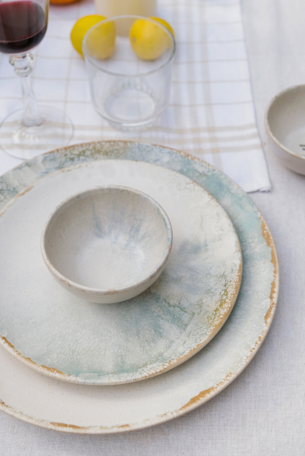 Playa Blue Ceramic Dinner Set