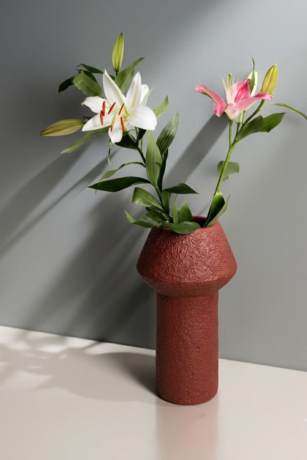 Ember Textured Red Vase