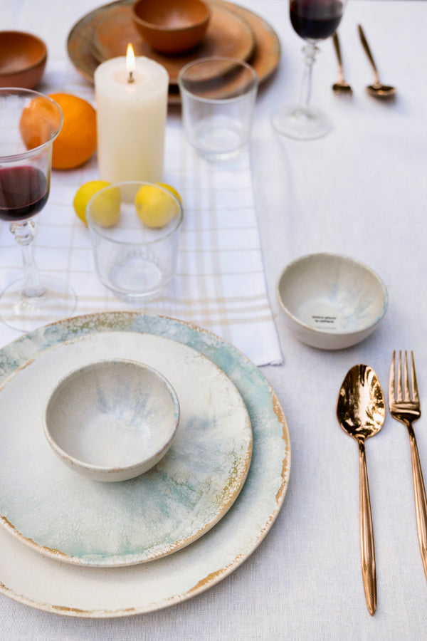 Playa Blue Ceramic Dinner Set