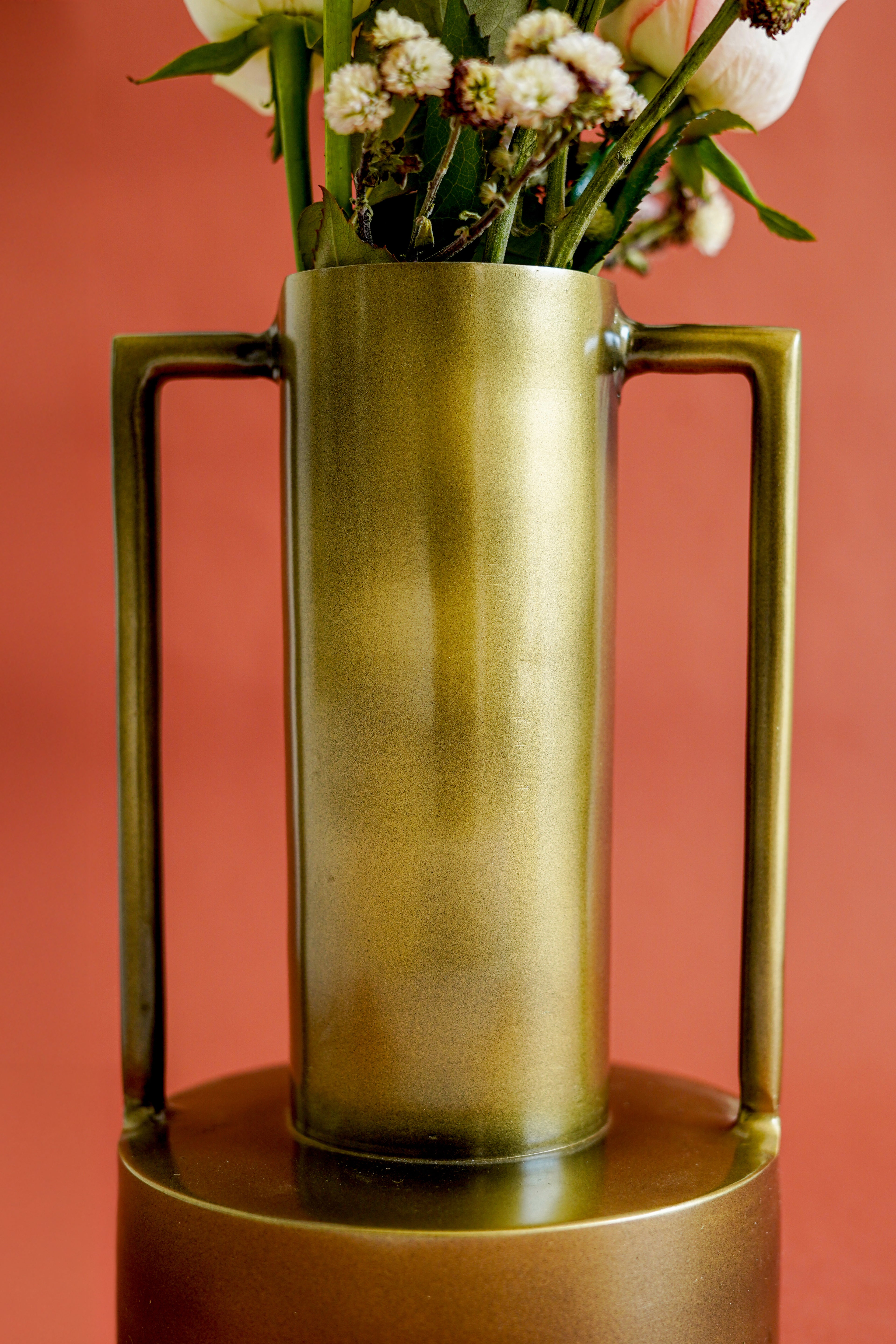 Audacia Metal Vase with Handles