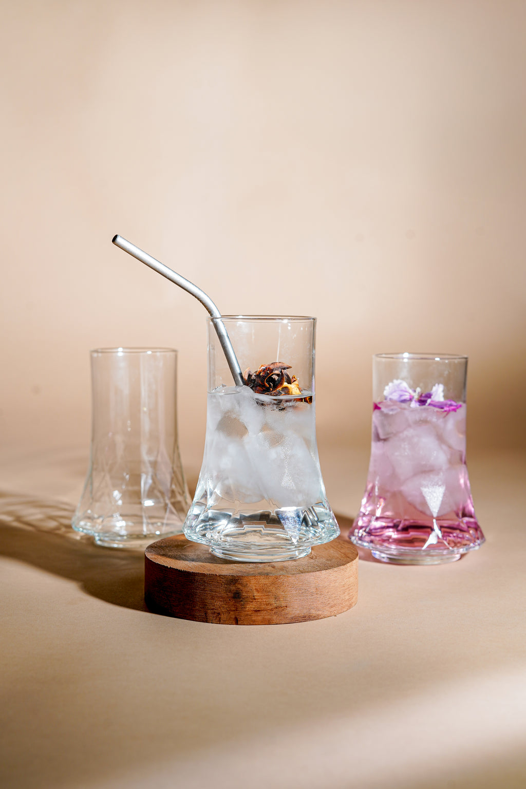 Divergence Textured Drinking Glass