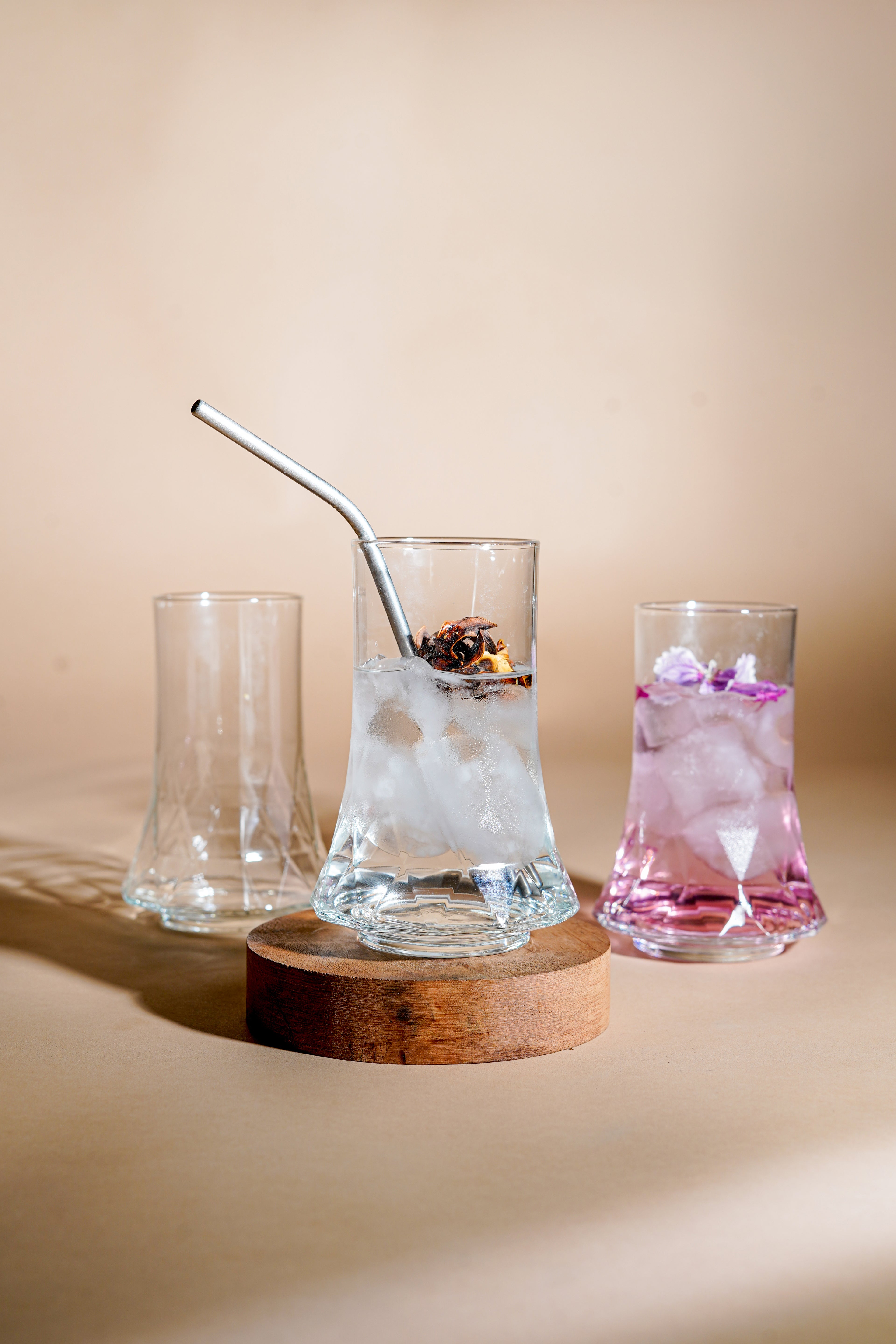 Divergence Textured Drinking Glass