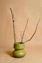 Sage Blossom Large Green Vase