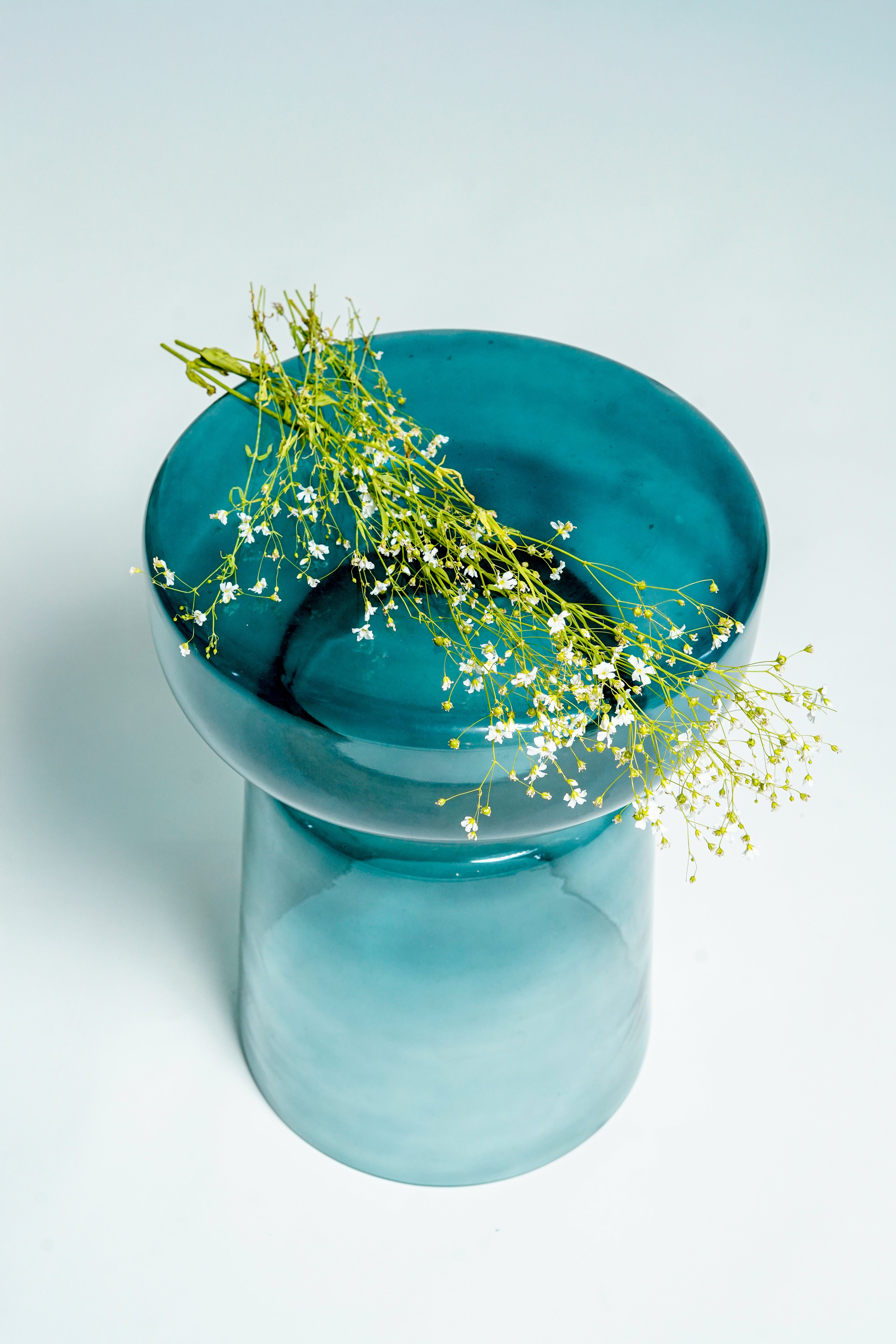 Azure Glass Side Table