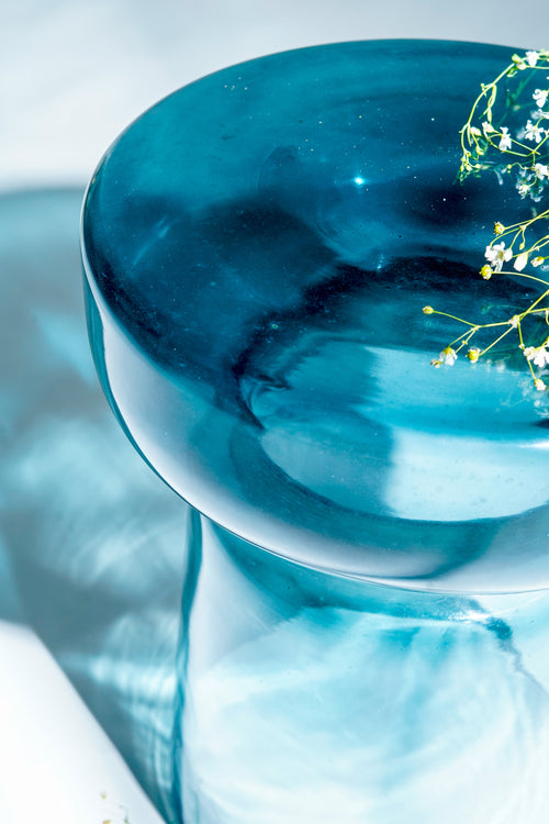 Azure Glass Side Table