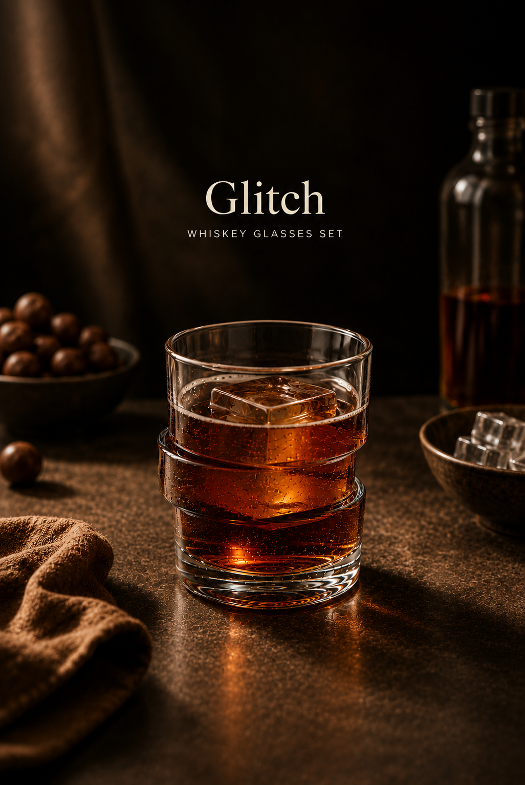 Glitch Whiskey Glasses Set