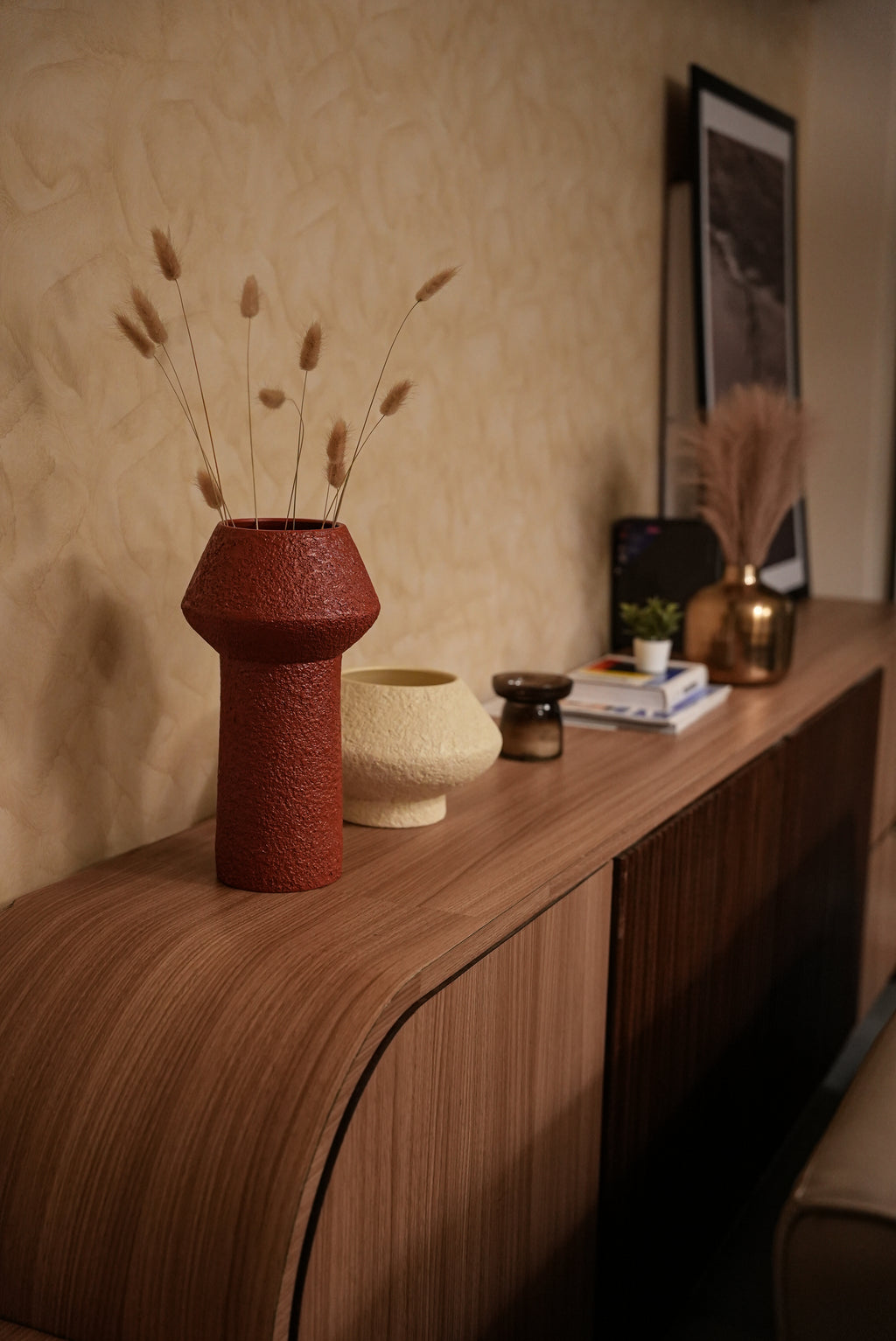 Ember Textured Red Vase