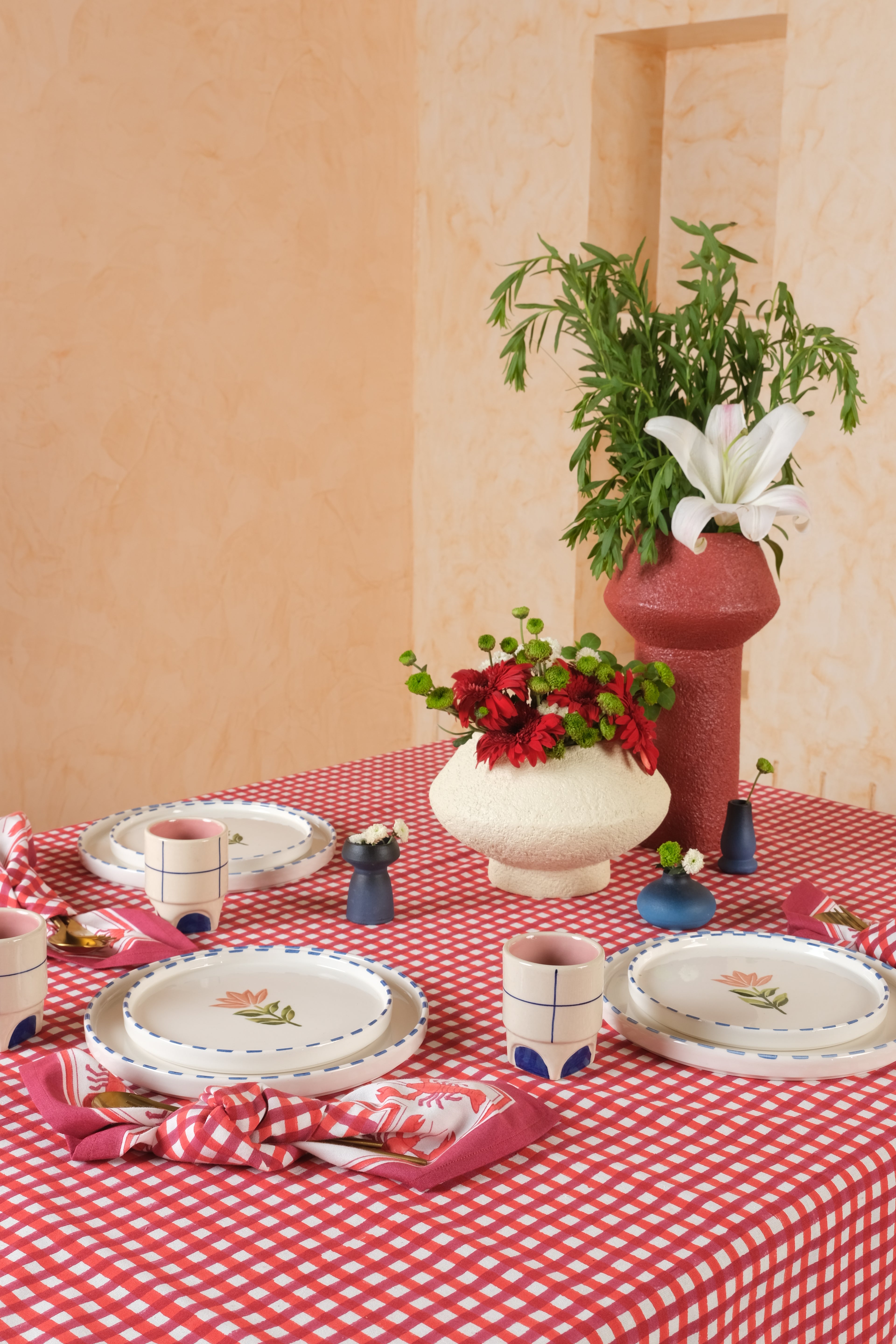 Ember Textured Red Vase