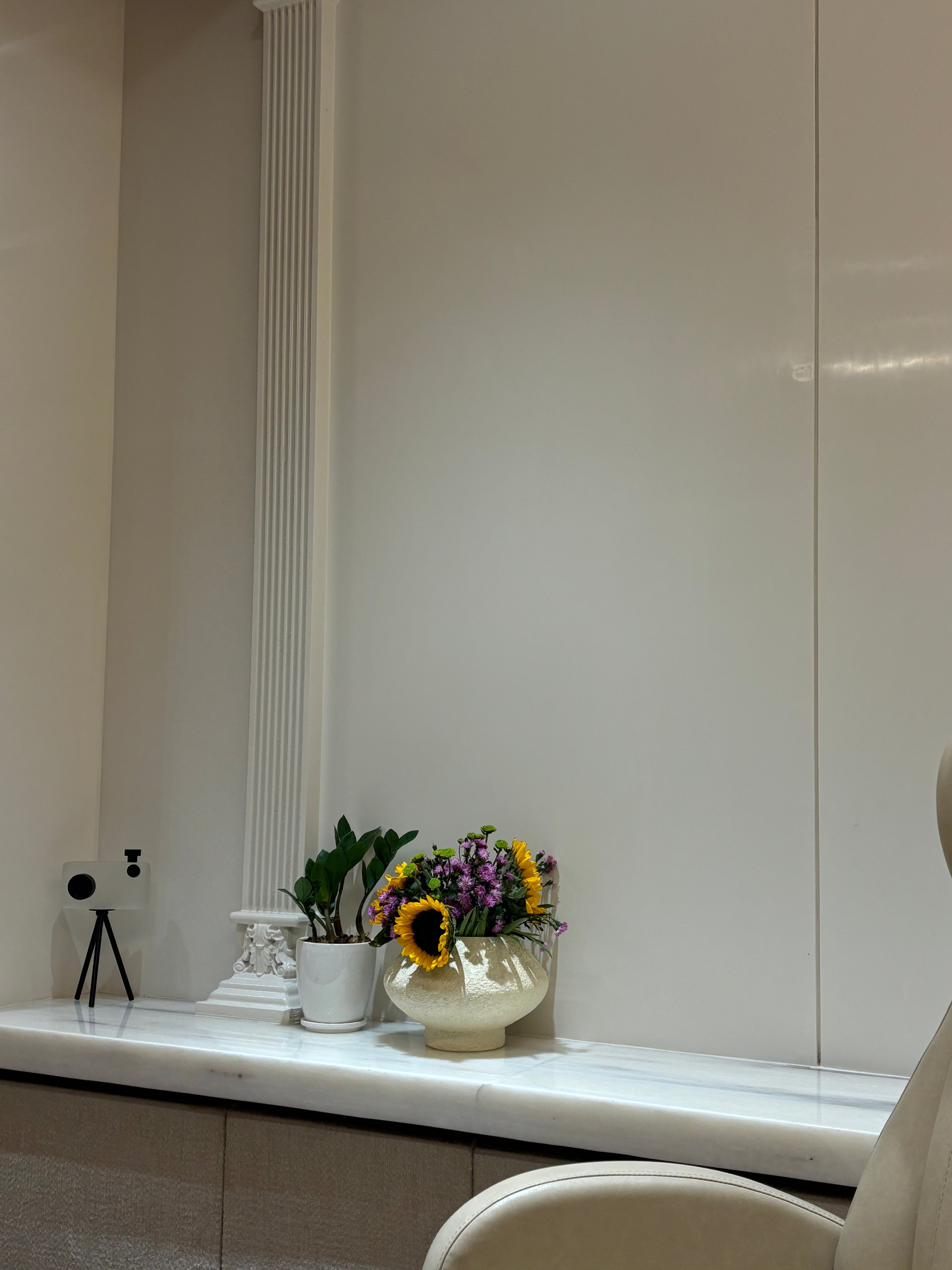 Chalk Textured Ivory Vase