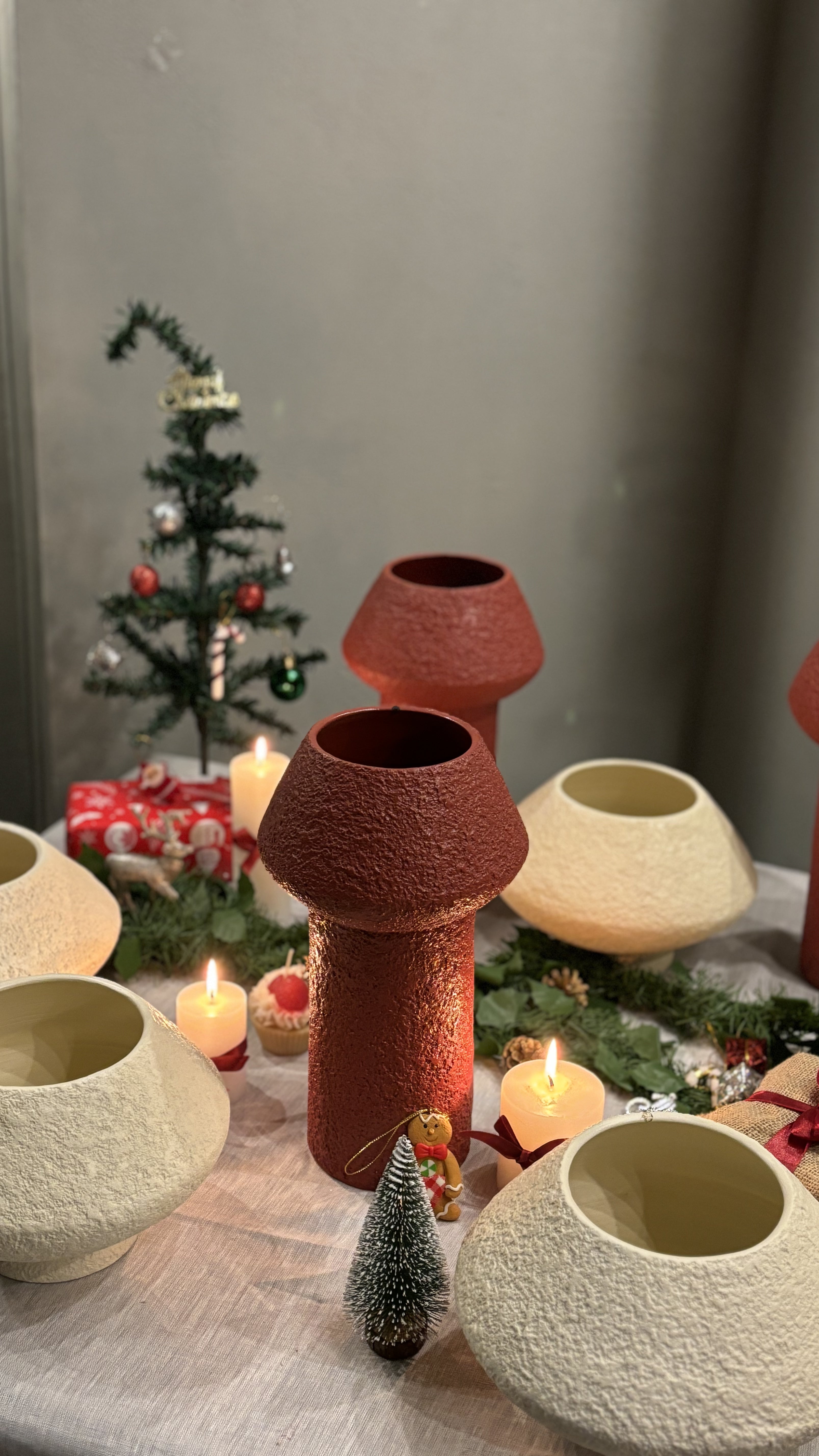 Ember Textured Red Vase