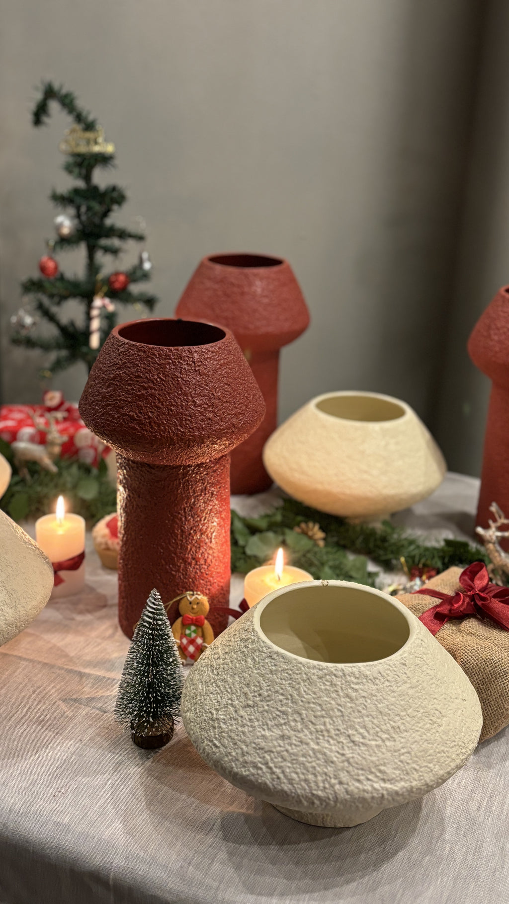 Chalk Textured Ivory Vase